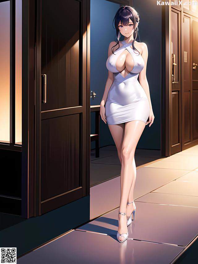 Hentai - 华彩繁花 Set 2 20230602 Part 25 No.605898 A woman in a white dress standing in a hallway.
