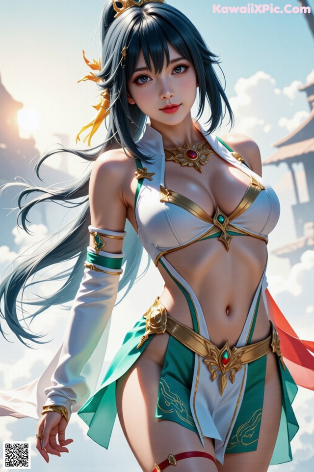 Hentai - Under the Radiance of Celestial Grace Set.2 20250124 Part 10 No.b48278 A woman in a bikini with a crown on her head.